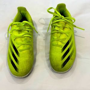 Adidas Kids 2.5 Ghosted 3 Neon Yellow Soccer cleats
